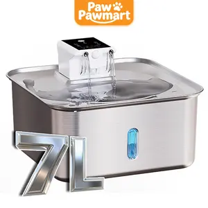 7L Stainless Steel Smart Pet Water Fountain Wireless  Infrared Sensor  Ultra Quiet For Multi-Pet Homes