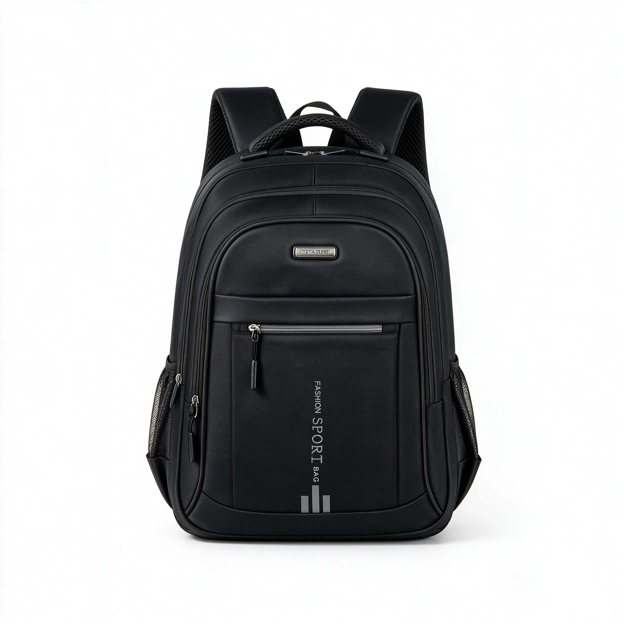 Men's Fashion Large Capacity Waterproof Backpack with Pockets, Adjustable Straps, Laptop Compartment & Water Bottle Pouch, Suitable for Business/Travel Commute