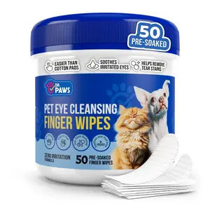 Dr. Paws: Pet Eye Relief Finger Wipes for Dogs Grooming Cleaner
