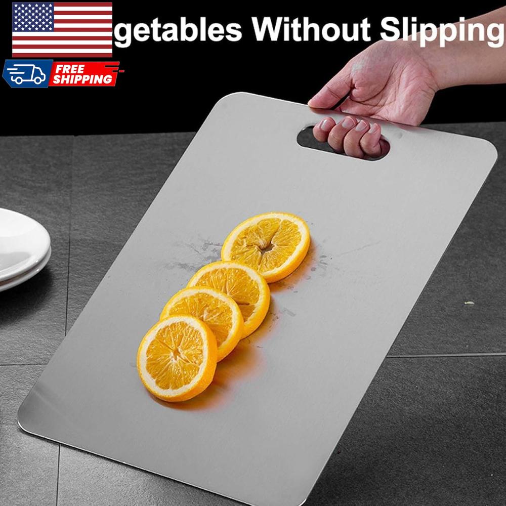 3-Piece Premium Stainless Steel Cutting Board Set – Non-Porous, Hygienic & Dishwasher Safe – Ideal for Meat, Vegetables & Daily Kitchen Prep (Made in USA)