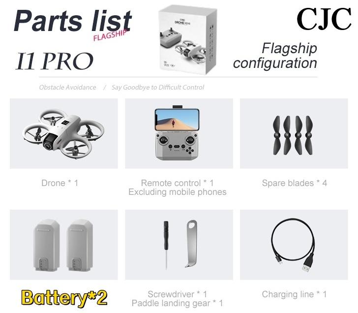 CJC i1 PRO Mini Drone: 360° Aerial Stunts & Rolls, HD Dual Cameras, Obstacle Avoidance, 100-Meter Range, Up to 20 Minutes Flight Time, Ideal for Beginners Aged 4+ toy drone