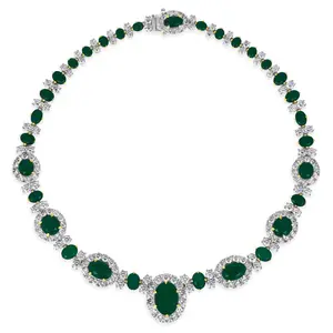 Worth Avenue Necklace in Green Emerald