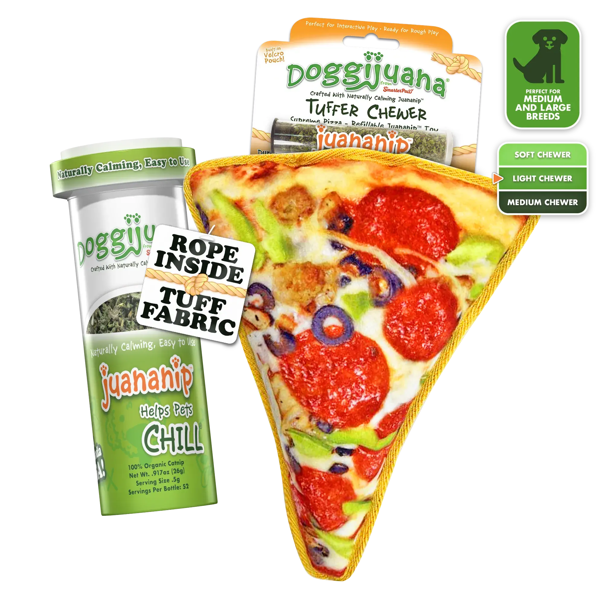 Tuffer Chewer Doggi Duo Bundle - Supreme Pizza & Juananip