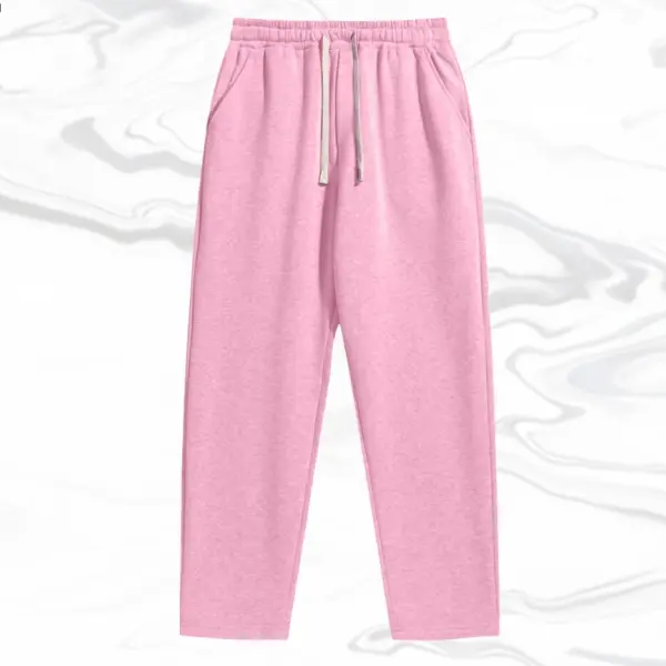 Men's Solid Wide Leg Sweatpants - Straight Cut Mature-Casual Trousers with Adjustable Drawstring Waist and Nice Drape, Straight Cut Gear, Relaxed Fit, Machine Washable