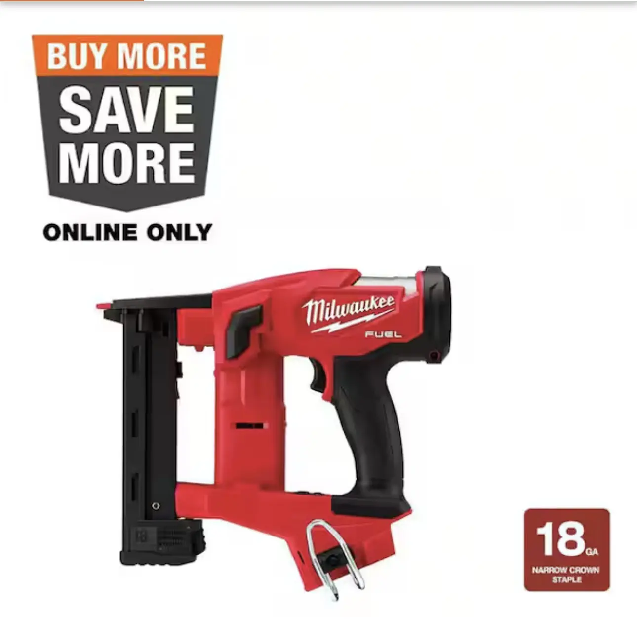 Milwaukee M18 FUEL 18-Volt Lithium-Ion Brushless Cordless 18-Gauge 1/4 in. Narrow Crown Stapler (Tool-Only)