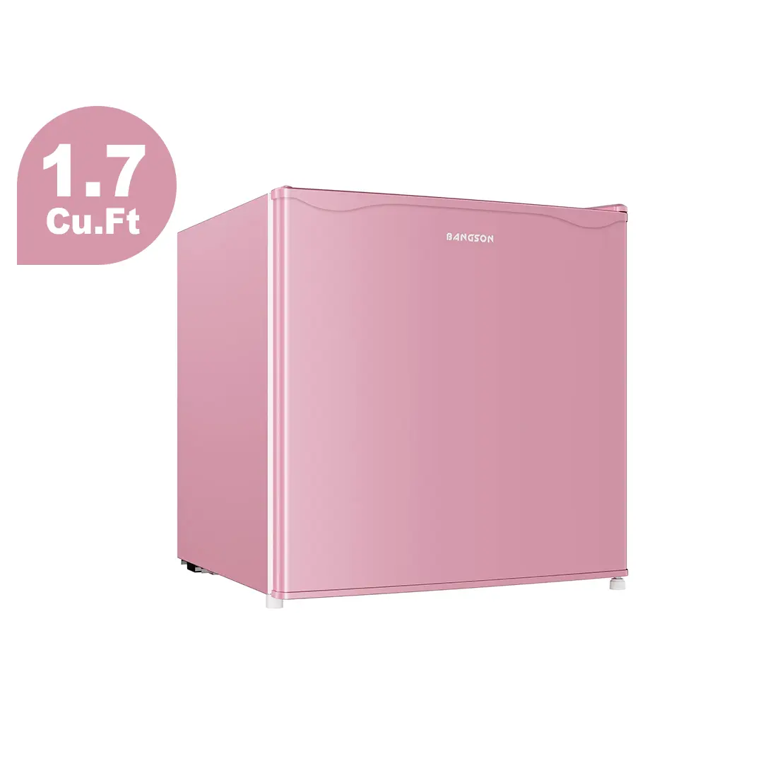BANGSON 1.7 Cu.ft Compact Mini Fridge With Freezer - Energy Saving, Low Noise, Cooling Fast, Adjustable Feet - for Office Users, Bedroom, Fits Tight Spaces - Small Refrigerator Gift Idea, Apartment