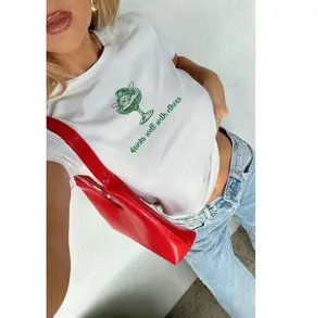 Leprechaun Cocktail Party St Patrick's Day Baby Tee, Y2K St Paddys Crop Top, Luck of the Irish Shirt, Saint Pattys Parade, Trendy Shamrock