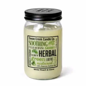 White Peach & Clove Pantry Jar Soy Candle