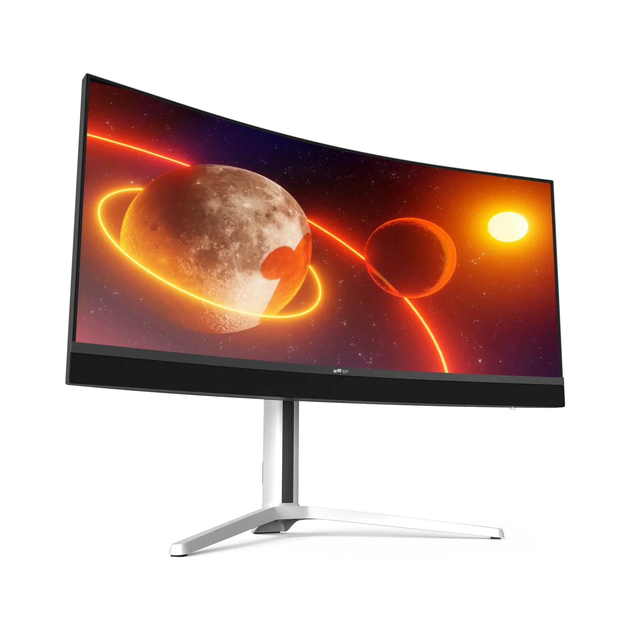 Mobile Pixels 34-inch WQHD Curved Gaming Monitor with HDR Mode & 1,000,000:1 Contrast Ratio for Stunning Visuals
