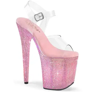 Women's Bejeweled Heels, Platform Sole Shoes - 808RRS Women's Bejeweled Heels, Platform Sole Shoes - 808RRS
