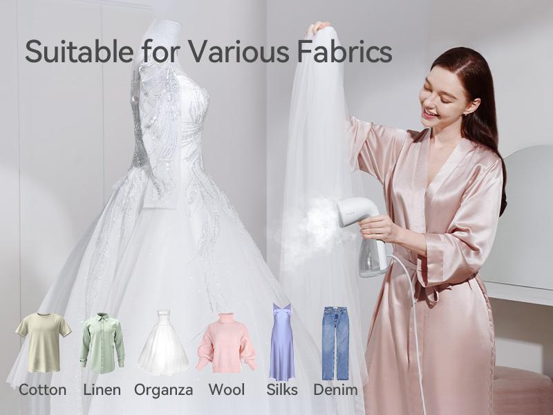 HiLIFE 2024 New Steamer for Clothes,Garment Steamer, Fast Wrinkle Removal,Large Tank, All Fabrics, Easy to Use, Portable Travel rechargeable usb