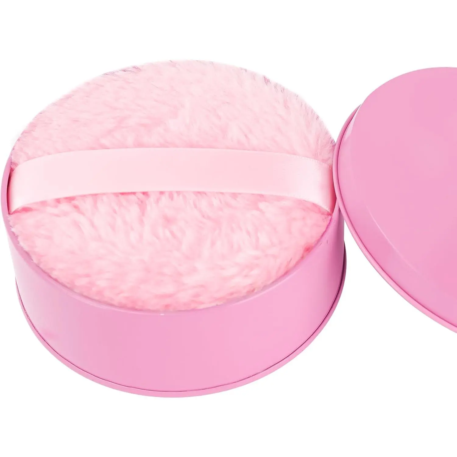 Body Powder Puff with Container - Beauty & Personal Care Makeup Application Tool for Soft Body Powder Application