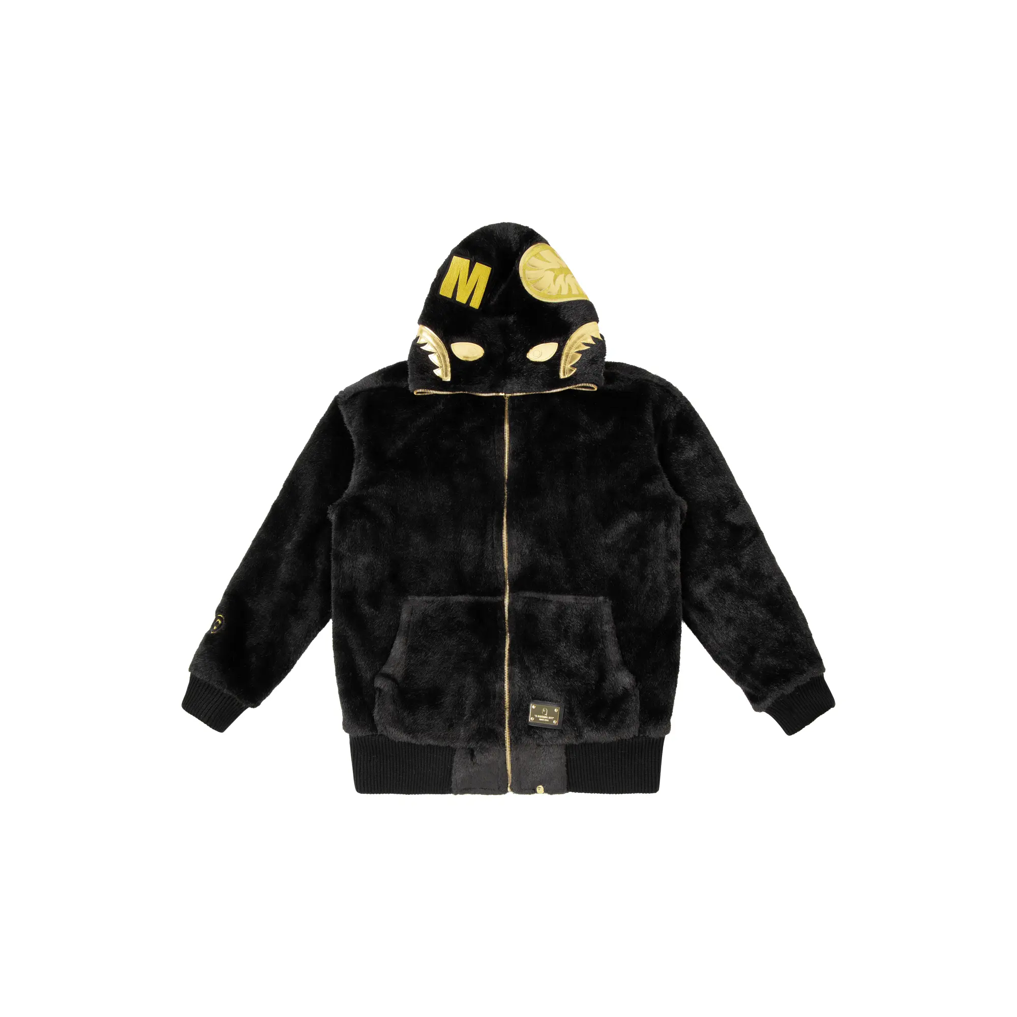 Fur Shark Hoodie Jacket M "Black Fur" 1E20141004 1