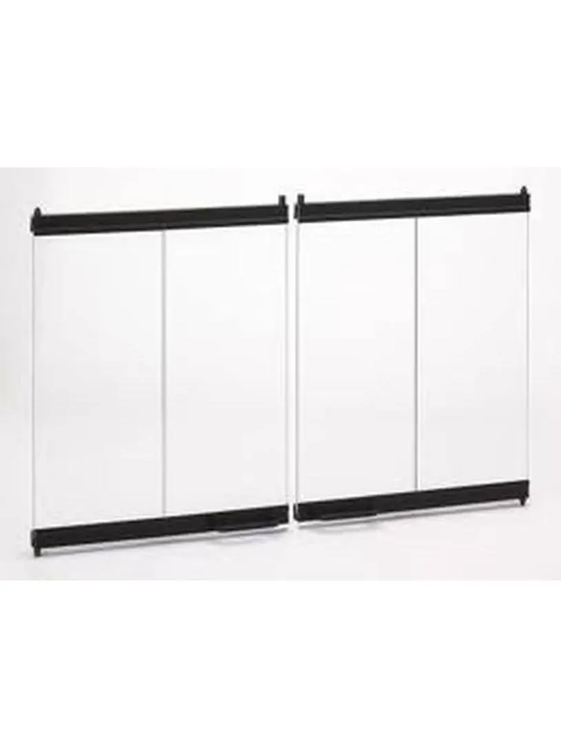 Modern Extruded Aluminum BDG42 42 in. Bi-Fold Doors with Track - Black, Home Improvement Exterior/Interior Door