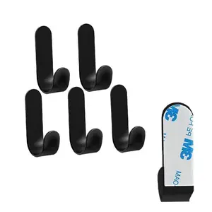 Heavy Duty Adhesive Hooks for Wall, 5Pack, Large j Hooks Metal for Hanging - Simplicity/Sturdy/for Bathroom Kitchen/for Hanging Coat/Rober/Bag/Towel/Clothes
