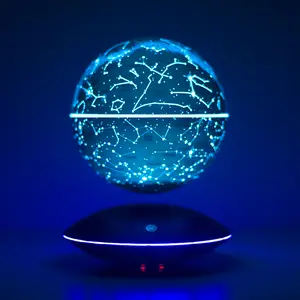 Magnetic Levitation Floating Milky Way Galaxy Globe Lamp 6 inch RGB Color Changing Starry Night Light 360° Rotating UFO Base Desk Lamp Celestial Bedside Table Decor Unique Gift for Space Lovers