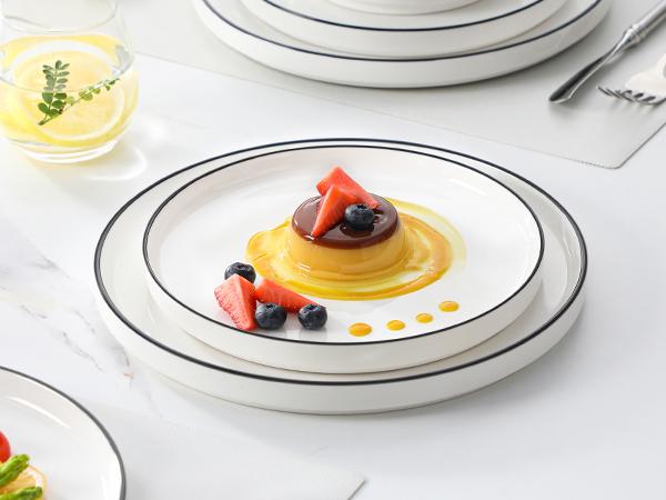 MALACASA Porcelain Dinnerware Set,Modern Dish Set for 4/6, Premium Plates and Bowls Sets, Chip and Scratch Resistant Dishware Sets Microwave Dishwasher Safe Kitchen Dishes Dining Ware Set, Series LEAH