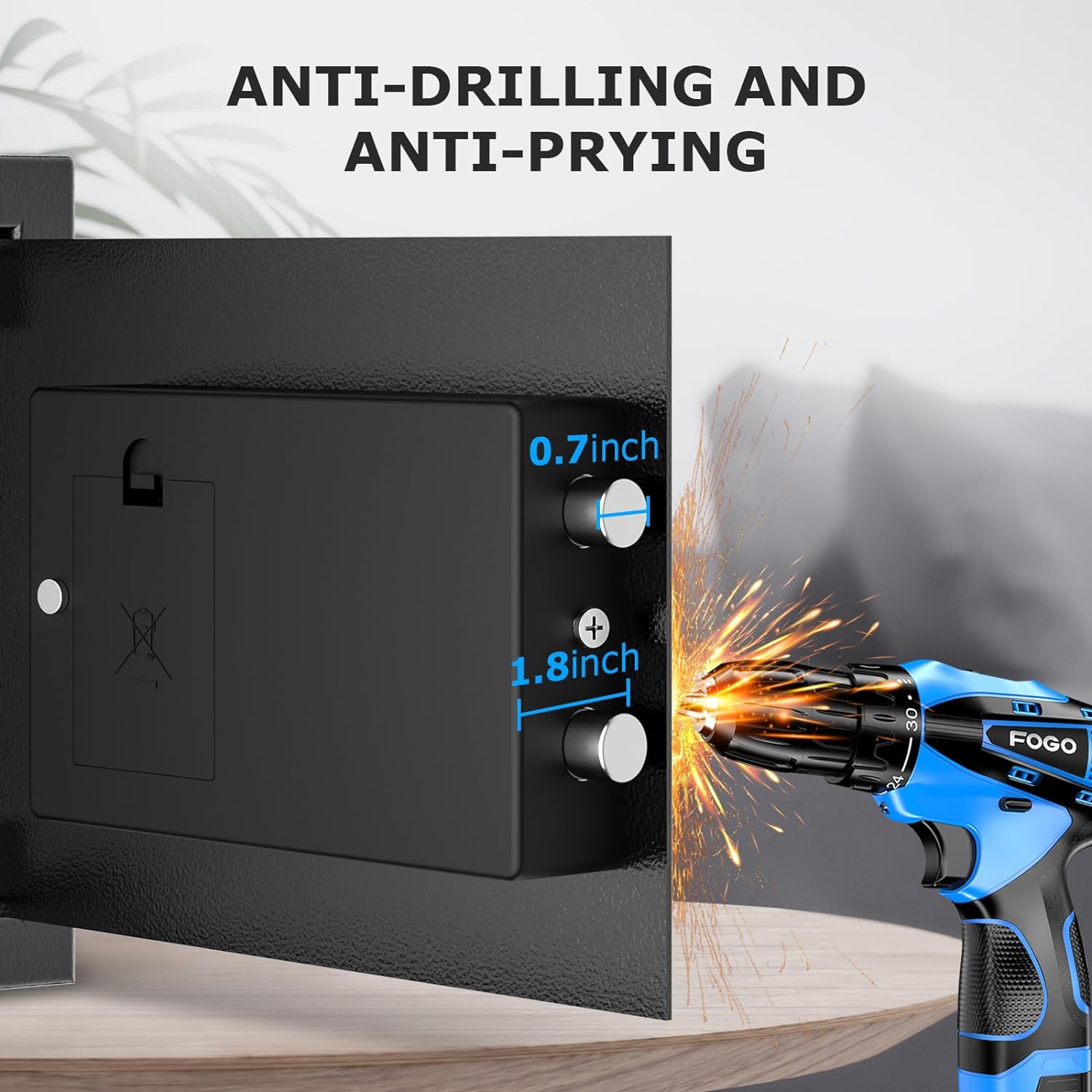 Bonsaii 2.5 Cubic Feet Security Home Safe with Digital Keypad, Security Box for Jewelry, Cash, Guns | Document Safe (14.2"x12.99"x19.7") Alarm Door Blocker