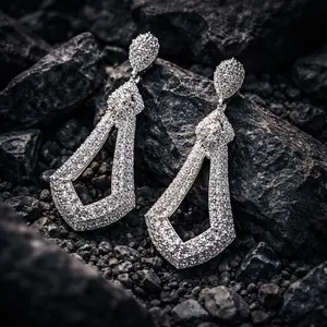 Dramatic Ice- Drop Earrings