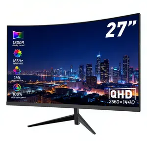 REHISK 27" 2K QHD IPS Gaming Monitor | 165Hz, 1ms, HDR, 99% sRGB, FreeSync & G-Sync, HDMI & DP, VESA Mountable