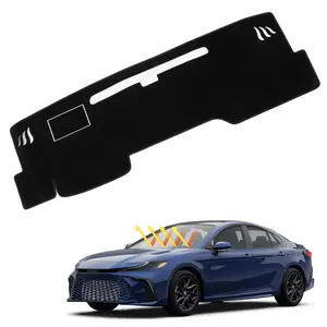 Canvcle Dashboard Cover Mat for Toyota Camry 2025-2026 LHD Velvet Sunshade UV Rays Protector with Nonslip Silicone Dots Easy Installation