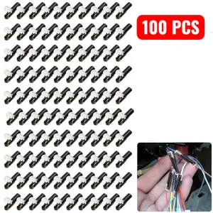 100Pcs Pluggable LED Wire Connectors - Universal Quick Splice Wire Terminals,for AWG 16-18 Gauge Wires,for LED Lights and DIY Projects,Electrical