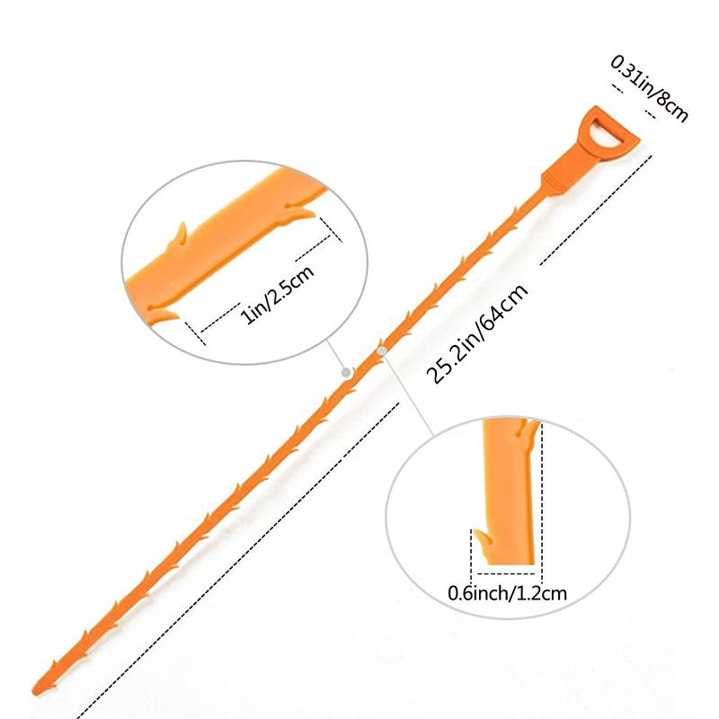 【FaddishDeal】5pcs Hair drainage tools, bathroom pipe unclogging tools, sewer plastic pipe cleaners, drainage tools, kitchen sink hoses Barbed Snake.