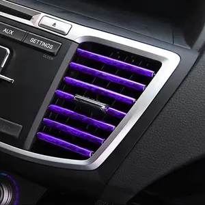 20 Pieces Car Air Conditioner Decoration Strip for Vent Outlet, Universal Waterproof Bendable Air Vent Outlet Trim Decoration,  Car Interior Accessories Viral Car DIY Hack  Chrome Vent Trim Strips for Straight Outlets (Instant Glow Up!)