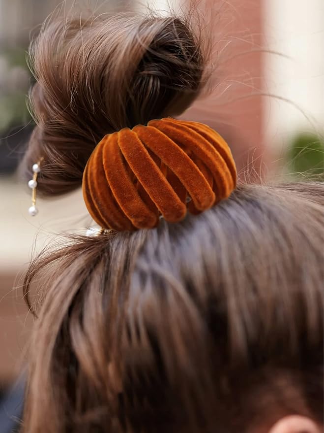 7pcs Bohemian Style Bird Nest Magic Hair Clips Set, Elegant Hollow-Out Round Plastic Hair Bun Accessories for Women, with Wedding Festival Hair Decor