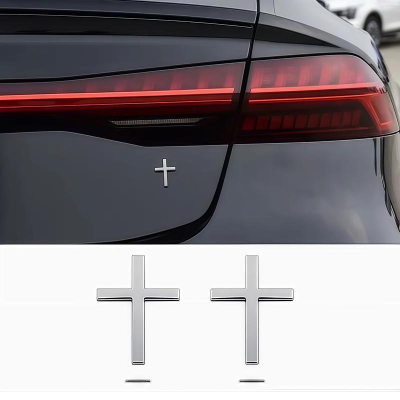Metal Cross Decals for Cars, 2.5"×1.8" Christian Car Emblem Badge Decals, 3D Self Adhesive Cross Stickers Car Accessories, Jesus Stickers for Cars Body Fender Tail (Silver) Metal Cross Decals for Cars, 2.5"×1.8" Christian Car Emblem Badge Decals, 3D Self Adhesive Cross Stickers Car Accessories, Jesus Stickers for Cars Body Fender Tail (Silver)