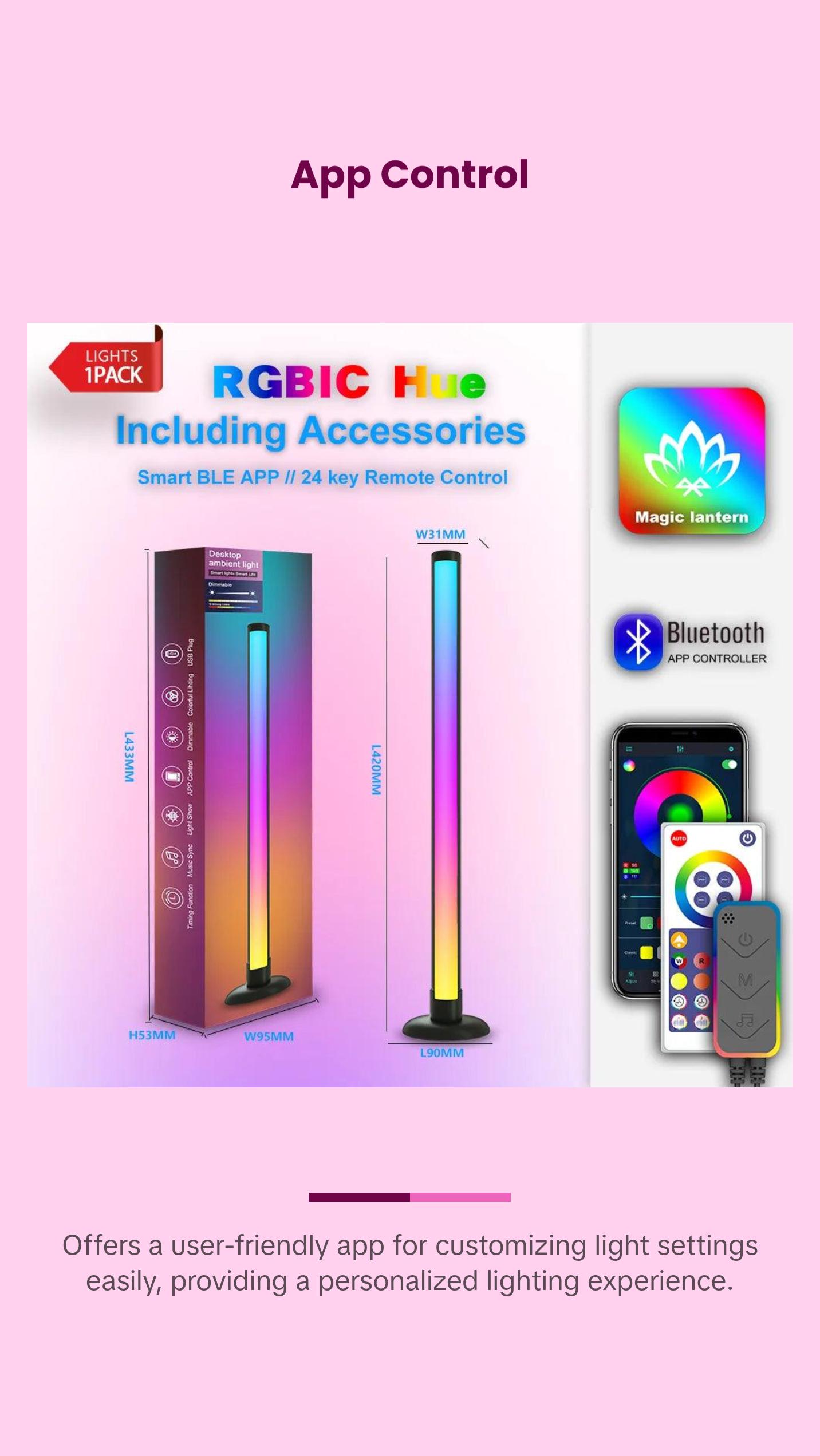 Beat Sound Activated Gaming RGB LED Lights Bluetooth