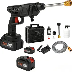 2026 Cordless Pressure Washer, Portable Battery Power Washer, 24V Hand Held Pressure Washer with 2 Batteries for Small Electric Power Cleaner for Car, Garden, Floor