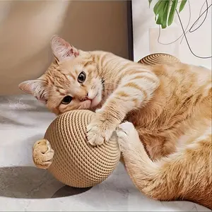 Cat scratching ball toy, Rolling Ball, interactive sound, cardboard material, significant other pet stress reduction play
