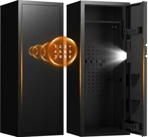 ACTIGER Large Long Gun Safe Cabinet Easy Assembly for Rifles and Pistols with Quick Access Digital Keypad Removable Shelves Anti-Theft Design for Home Security Storage Thick Steel