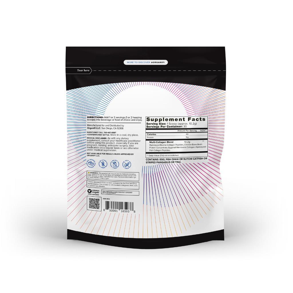 Organifi Collagen - Strong Skin, Nails, and Hair Health - Natural Dietary Edible Fitness Supplement