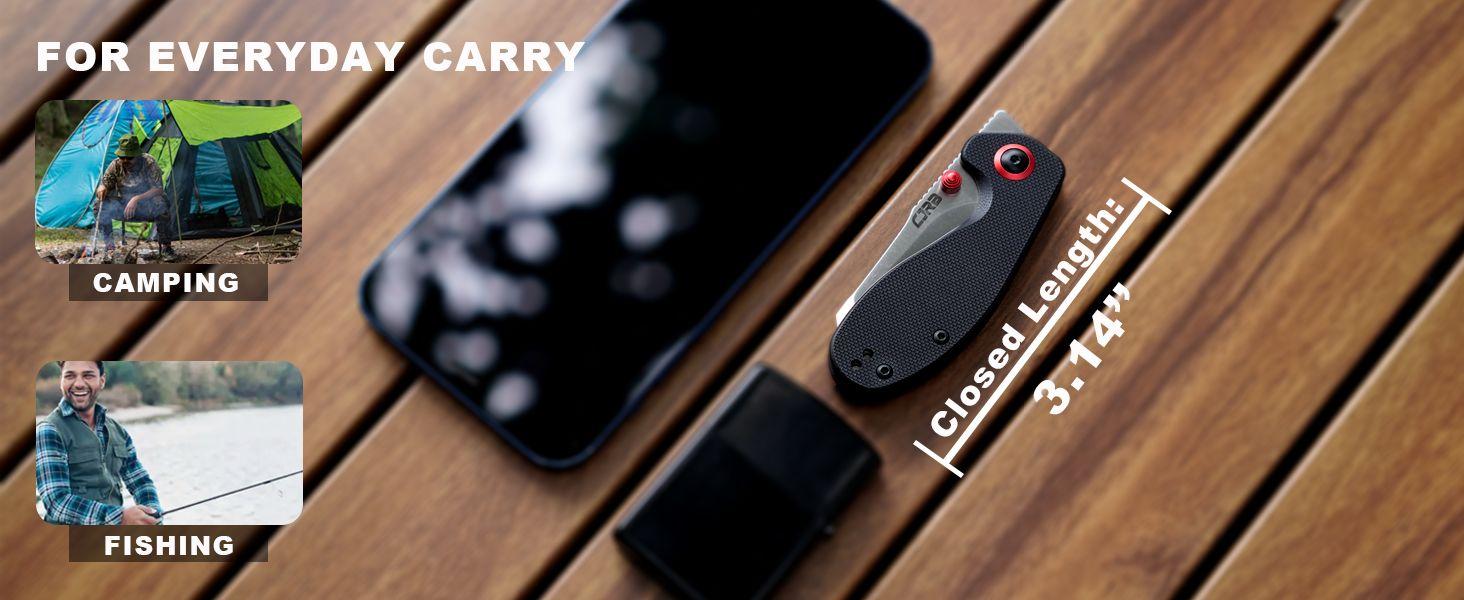 CJRB Maileah Pocket Knife with 2.39” AR-RPM9 Steel, G10 Handle, Ideal for Outdoor Tool Knife, FathersDayGift, Survival Tools, and Self-Defense for Women