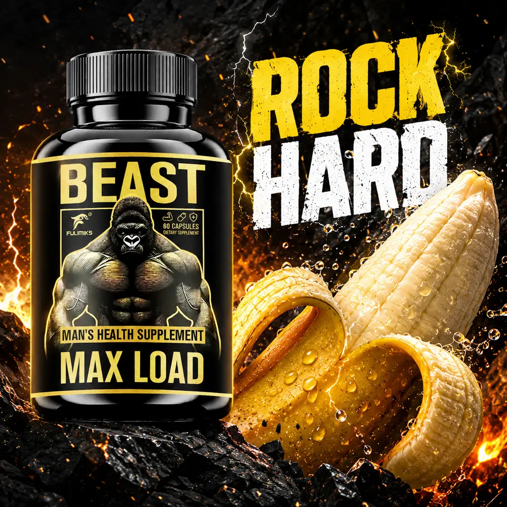 Natural Men’s Vitality Supplement Max Load 5000mg Blend – Maca Root, Tongkat Ali, Panax Ginseng, L-Arginine, Saffron Extract for Energy, Stamina & Male Health, 60 Vegetable Capsules