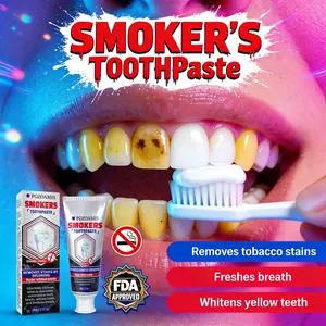 Deep Clean Smokers Whitening Toothpaste, Professional Grade Stain Remover for Yellow Teeth, Advanced Odor Neutralizer for Fresh Breath, Enamel Protection & Anti-Plaque Formula, Daily Essential. Oral Antibacterial Brush Coconut Coffee Foam Repair Scent