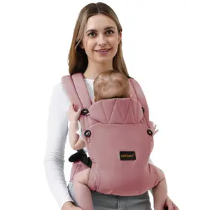 Baby Carrier 7-45 lbs with Natural Material, Newborn to Toddler, Ergonomic Design,Versatile and Adjustable,Hands Free for Moms&Dads