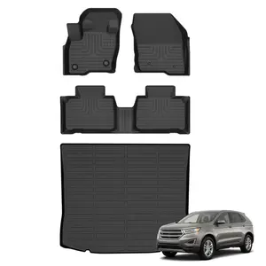 COLANAT for Ford Edge 2015-2025 Floor Mats & Cargo Liner Set (Fits All Trims), 3D Custom Fit All-Weather Car Liners, High-Wall Waterproof, Eco-Friendly Odorless, Non-Slip, Scratch-Resistant, Durable, Easy Clean