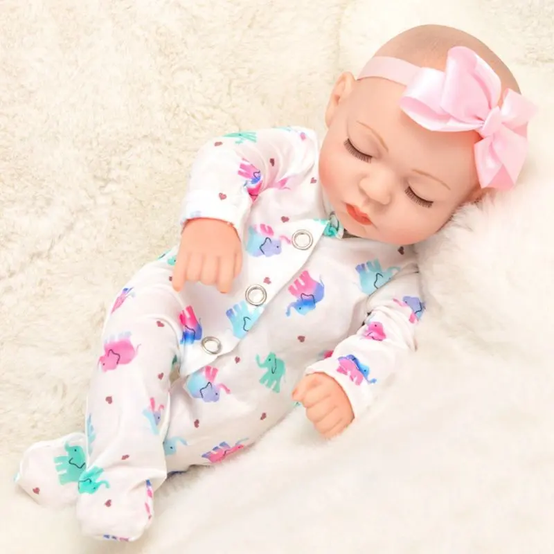 10-inch Reborn Baby Doll with Matching Colorful little elephant Outfit,Halloween/Thanksgiving / Christmas gifts Cute Dolls Dress Up Doll