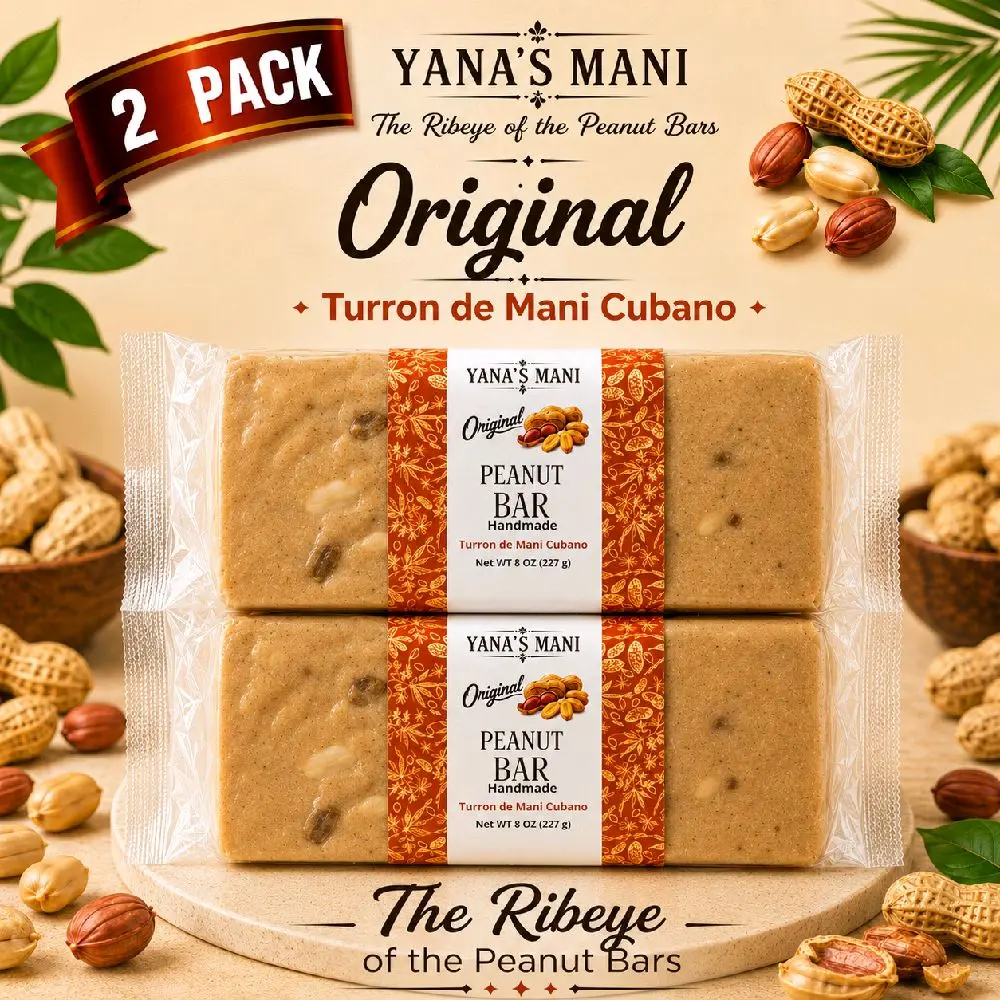 Yana's Maní Original Peanut Bars Snack - Package of 2 - Tasty Snack Natural