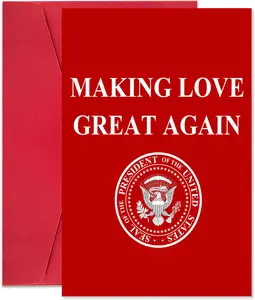 Funny Valentine’s Card – Funny Red Roses & Wine Gift for Republicans