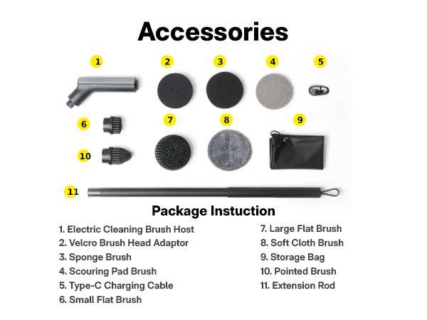 HOTO Cordless Electric Spin Scrubber Full-House Cleaning Kit IPX7 Waterproof for Tiles Corners Cracks with 51% OFF Limited Time Offer