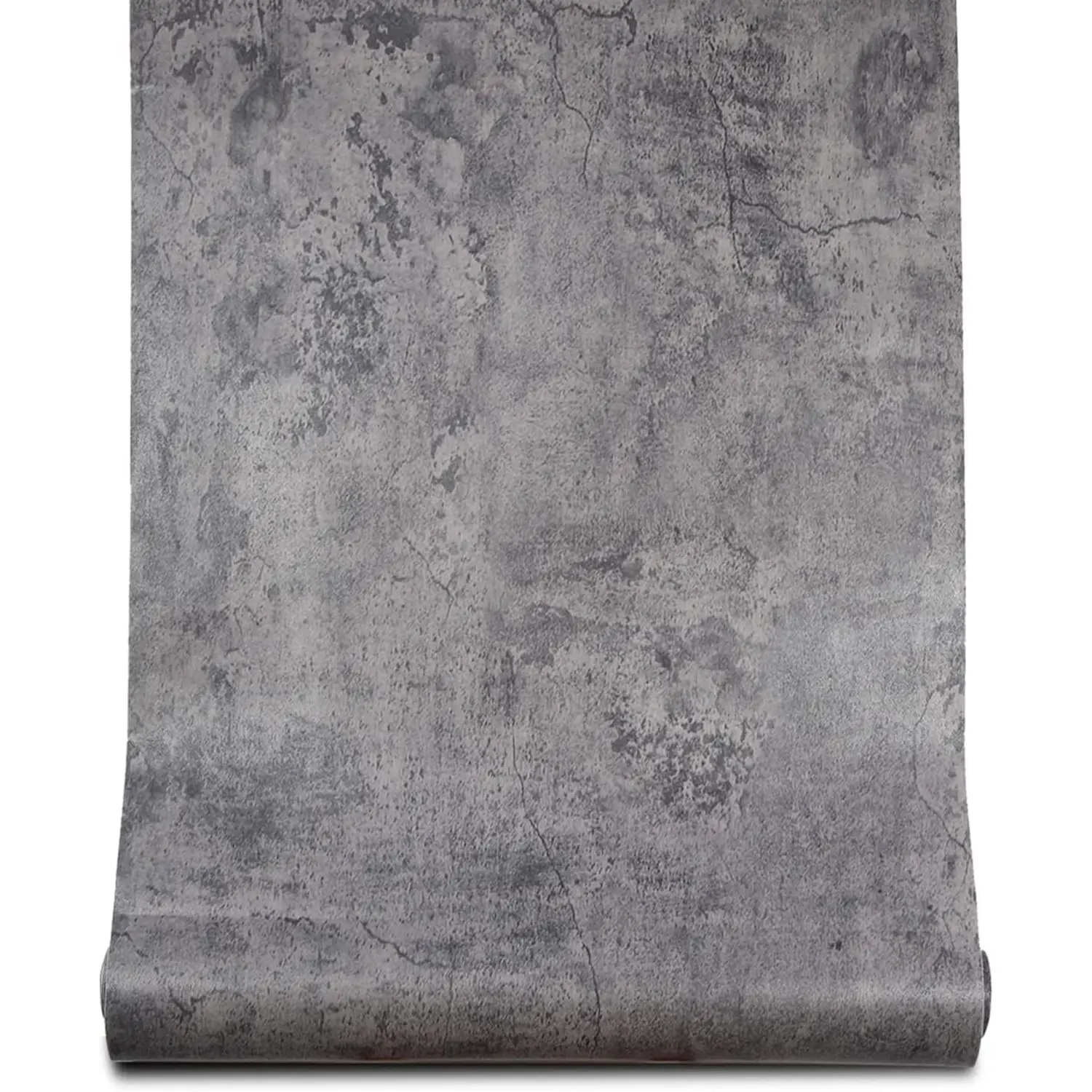 Industrial Cement Self-Adhesive Waterproof Wallpaper, Accent Wall Peel And Stick Vinyl Wall Stickers for Clothing Store & Living Room Decoration