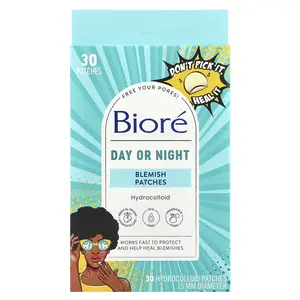 Biore Day or Night Blemish Patches, 30 Hydrocolloid Patches