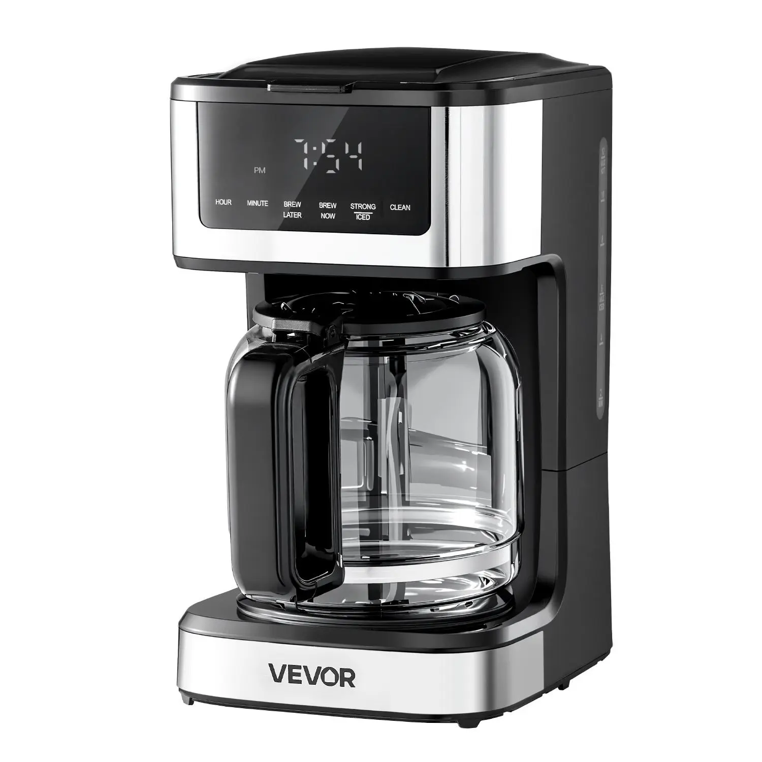 【summerfinds】VEVOR Programmable Coffee Maker, 12 Cup Programmable Drip Coffee Makers with Touch Screen, 4-Hour Keep Warm Coffee Makers Drips, 2 Brew Strengths Drip Coffee Machine for Home, 24-Hour Programmable