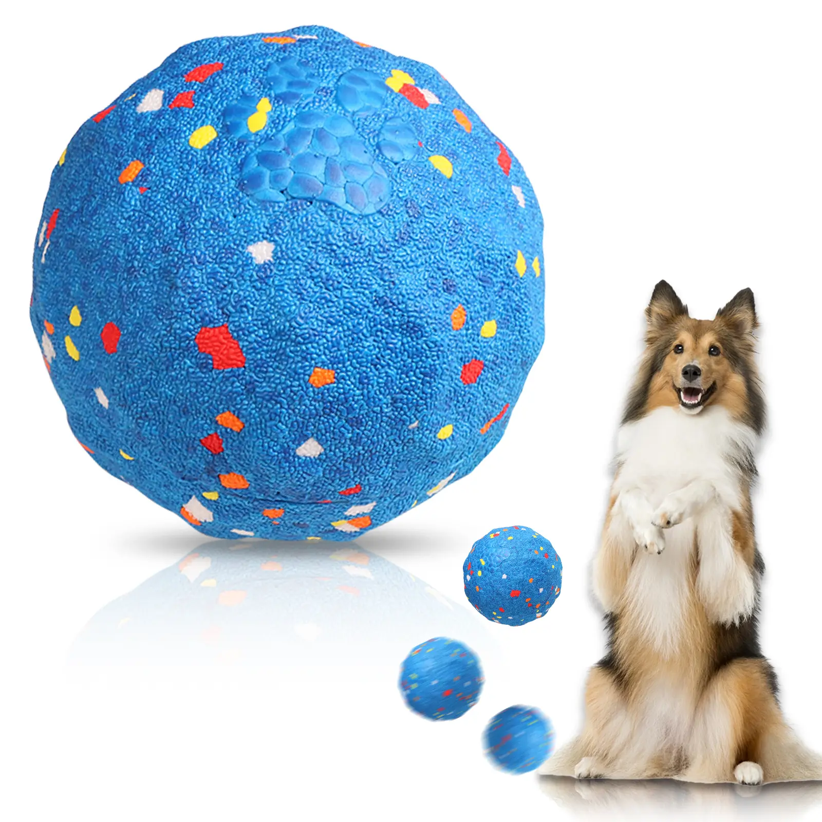 Durable Dog Interactive Training Ball - Smart USB-Charging Pet Toy, 3.4 Inch (87 mm), 208 g, Dual Modes, Rolling, Waterproof, Eco-Friendly, Reduces Stress, Indoor/Outdoor Use