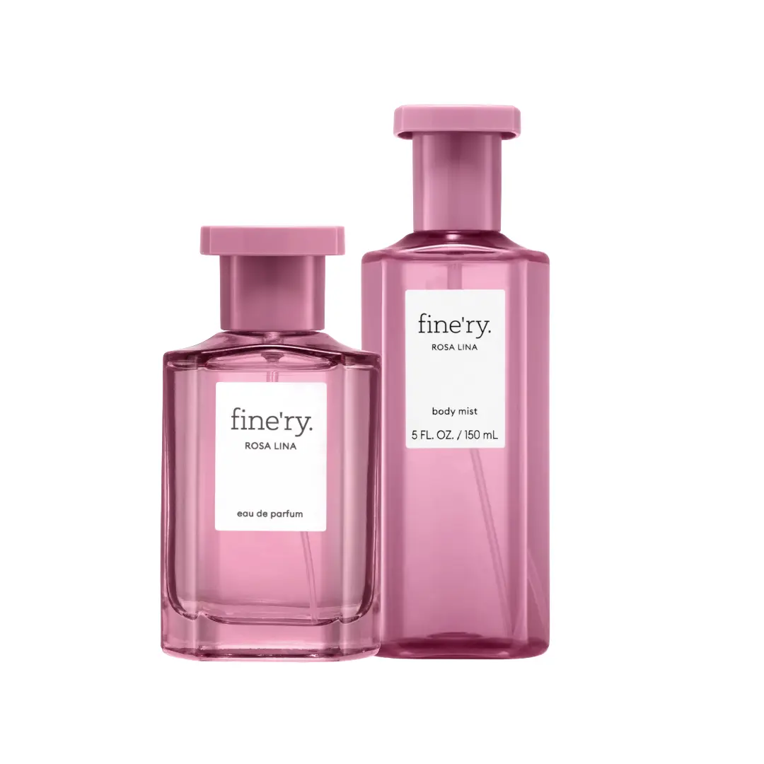 fine'ry Rosa Lina EDP Gift Set for Women, Everyday Perfume & Body Mist with Lychee and Cashmere Musk Notes, 60ml & 150ml, Daily Wear Perfume, Enchanting Fragrance, Floral Edp, Fragrance Scent Blend, Elegant Floral Scents, Women Perfumes