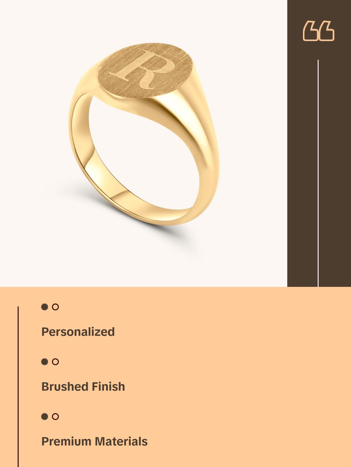 Signature Engravable Signet Ring